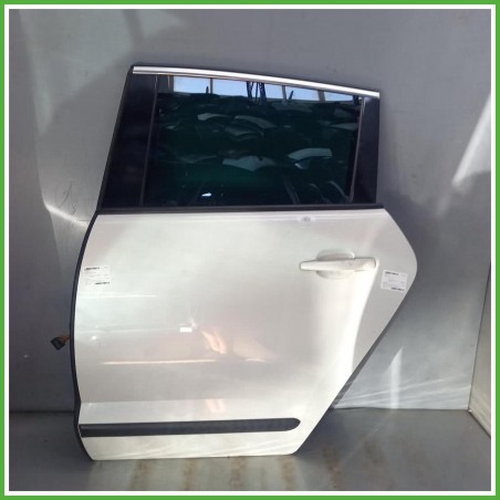 Porta Portiera Sportello Posteriore Sinistro SX Peugeot 3008 1 Serie Bianco Multispace 5 Porte 2009-2013 Originale Usato