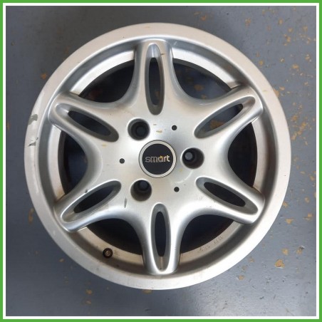 Cerchio Singolo in Lega Smart City Coupe 450 15 pollici 15 5.5J 3x112.5 ET-1 1pz Q0004838V002000000 Originale Usato al pz