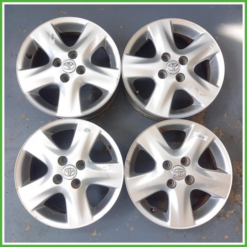 Cerchi in Lega Toyota Corolla 5 Serie 15 pollici 15 5.5J 4x100 ET45 4pz PZ419E9691ZB Originale Usato