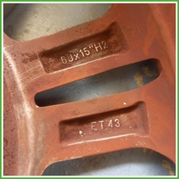 Cerchio Singolo in Lega Fiat Punto 3 Serie 15 pollici 15 6.0J 4x100 ET48 1pz 50529059 Originale Usato al pz