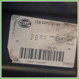 Faro Fanale Proiettore Destro DX Hella 1EB247012-02 Mercedes Sprinter 3 Serie 2006-2013 A9068200261 Originale Usato