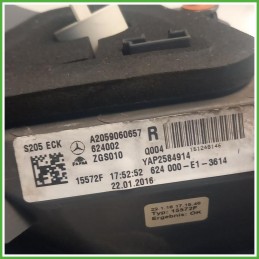 Fanale Fanalino Destro DX Farba 624002 Mercedes Classe C S205 SW 2014-2018 A2059060657 Originale Usato
