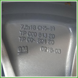 Cerchio Singolo in Lega Opel Crossland X 18 pollici 18 7.5J 5x108 ET49 1pz 13469368 Originale Usato al pz