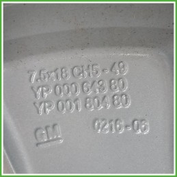 Cerchio Singolo in Lega Opel Crossland X 18 pollici 18 7.5J 5x108 ET49 1pz 13469368 Originale Usato al pz