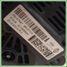 Alternatore Valeo FG15T057 Dacia Duster 1 Serie 231002949R 2013