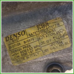 Compressore Clima AC Aria Condizionata Denso SCSB06 Fiat Panda 2 Serie 51747318 2003-2009