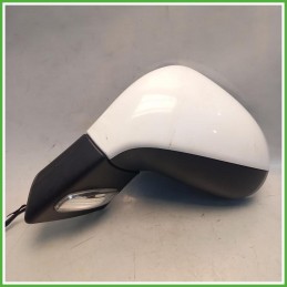 Specchio Specchietto Retrovisore Sinistro SX Bianco Peugeot 207 Van 2006-2012 Ficosa Ficomirrors Originale Usato