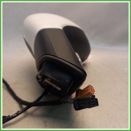 Specchio Specchietto Retrovisore Sinistro SX Bianco Peugeot 207 Van 2006-2012 Ficosa Ficomirrors Originale Usato