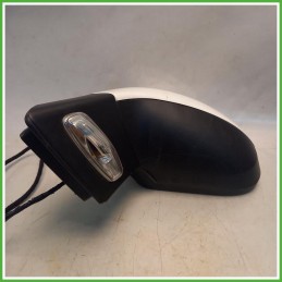 Specchio Specchietto Retrovisore Sinistro SX Bianco Peugeot 207 Van 2006-2012 Ficosa Ficomirrors Originale Usato
