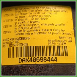 Airbag Guidatore Sinistro SX Opel Meriva A 1.6 16v. 13188242 2003-2010