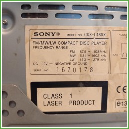 Autoradio Fiat Doblo 1 Serie 1.9 JTD ELX 71788187 2001-2004 Sony 1670178