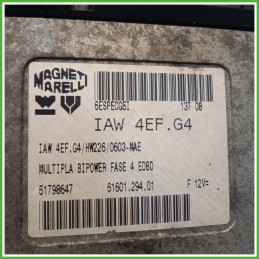 Centralina Motore Iniezione ECU Magneti Marelli 6160129401 Fiat Multipla 2 Serie 1.6 Bipower 16v. 51798647 Metano 2004-2010