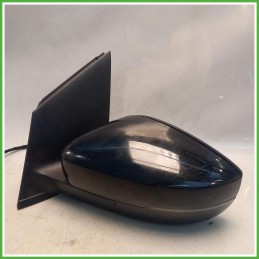 Specchio Specchietto Retrovisore Sinistro SX Nero Volkswagen Polo 6 Serie 2009-2014 Ficosa Ficomirrors Originale Usato