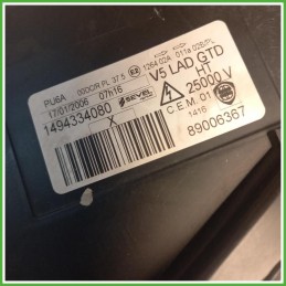 Faro Fanale Proiettore Sinistro SX Valeo 89006367 Lancia Phedra 2002-2005 1494332080 Originale Usato