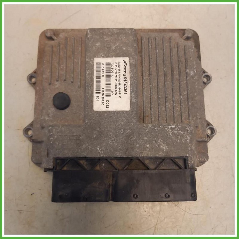 Centralina Motore Iniezione ECU Magneti Marelli MJD6F3.PI Fiat Grande Punto 1.3 Multijet 16v. 51843361 Gasolio 2009-2013