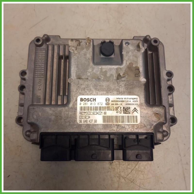 Centralina Motore Iniezione ECU Bosch 0281013872 Peugeot 207 SW Outdoor 1.6 HDi 16v. 1942KW Gasolio 2006-2009