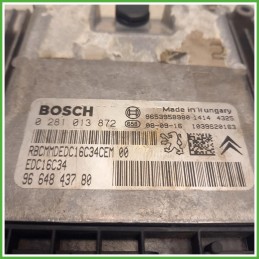 Centralina Motore Iniezione ECU Bosch 0281013872 Peugeot 207 SW Outdoor 1.6 HDi 16v. 1942KW Gasolio 2006-2009