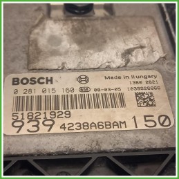 Centralina Motore Iniezione ECU Bosch 0281015160 Alfa Romeo 159 Sportwagon 1.9 JTDM Progression 16v. 51812906 Gasolio 2006-2011