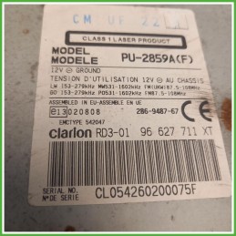 Autoradio Citroen Berlingo 2 Serie 1.6 HDi 16v. 6564JW 2005-2008 Clarion RD3-01