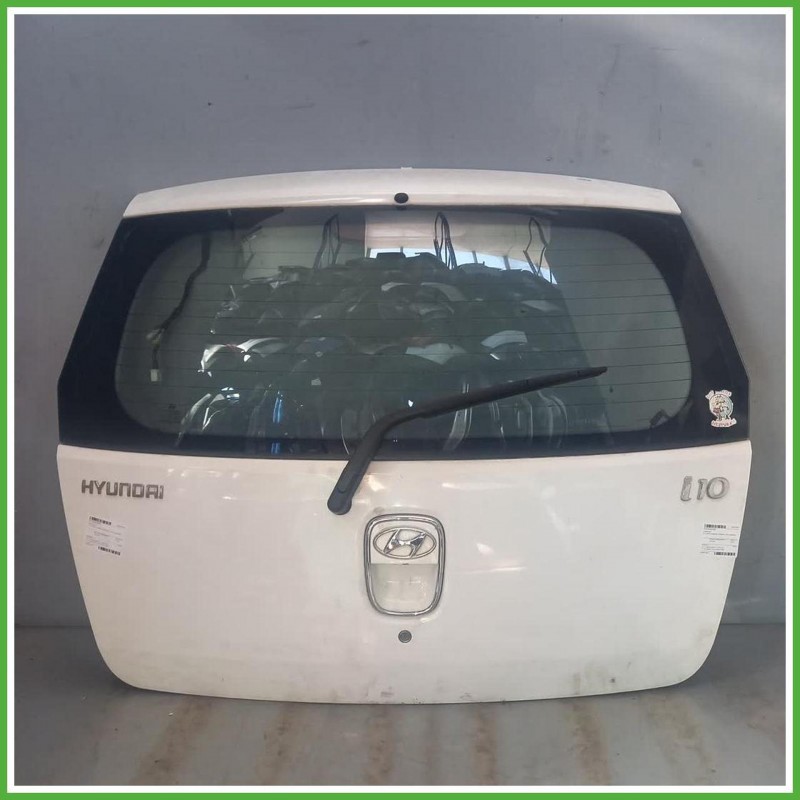 Portellone Bagagliaio Cofano Baule Posteriore Hyundai i10 1 Serie 2007-2010 Bianco Berlina 5 Porte Originale Usato