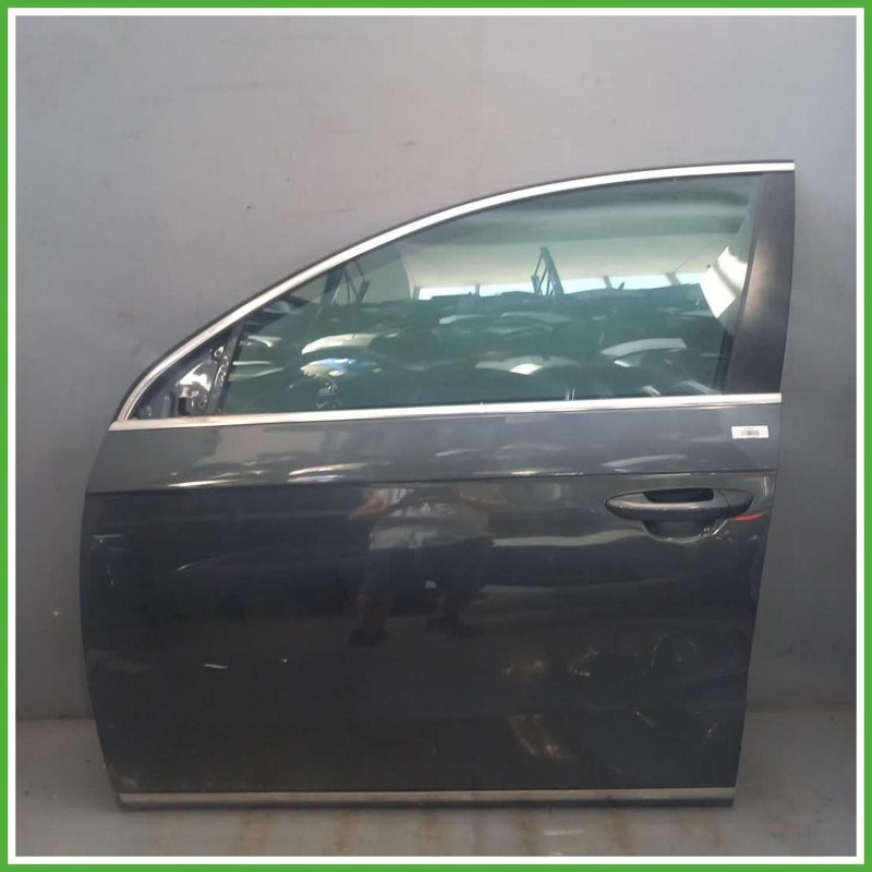 Porta Portiera Sportello Anteriore Sinistro SX Volkswagen Passat 6 Serie Blu Berlina 4 Porte 2010-2014 Originale Usato