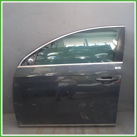Porta Portiera Sportello Anteriore Sinistro SX Volkswagen Passat 6 Serie Blu Berlina 4 Porte 2010-2014 Originale Usato