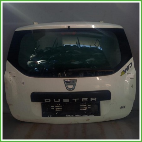 Portellone Bagagliaio Cofano Baule Posteriore Dacia Duster 1 Serie 2010-2013 Bianco Suv 5 Porte(4x4) Originale Usato