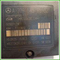 Centralina ABS Modulo Pompa Ate 10.0925-1536.3 A0034319312 Mercedes Classe C S203 SW 2000-2003 Originale Usato