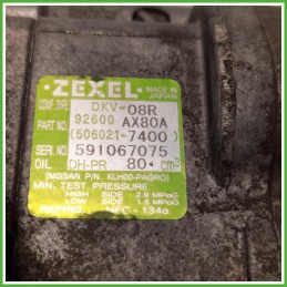 Compressore Clima AC Aria Condizionata Zexel DKV-08R Nissan Note 1 Serie 92600AX84B 2006