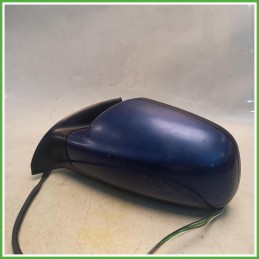 Specchio Specchietto Retrovisore Sinistro SX Blu Peugeot 307 1 Serie 2001-2005  Originale Usato