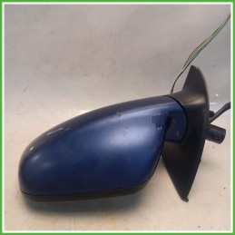 Specchio Specchietto Retrovisore Sinistro SX Blu Peugeot 307 1 Serie 2001-2005  Originale Usato