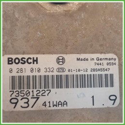 Centralina Motore Iniezione ECU Bosch 0281010332 Alfa Romeo 147 1 Serie 1.9 JTD 55185365 Gasolio 2001-2005