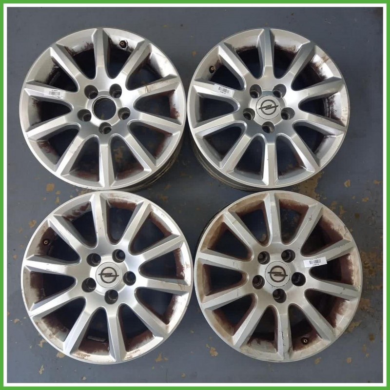 Cerchi in Lega Opel Zafira B 16 pollici 16 6.5J 4x110 ET37 4pz 13116624 Originale Usato