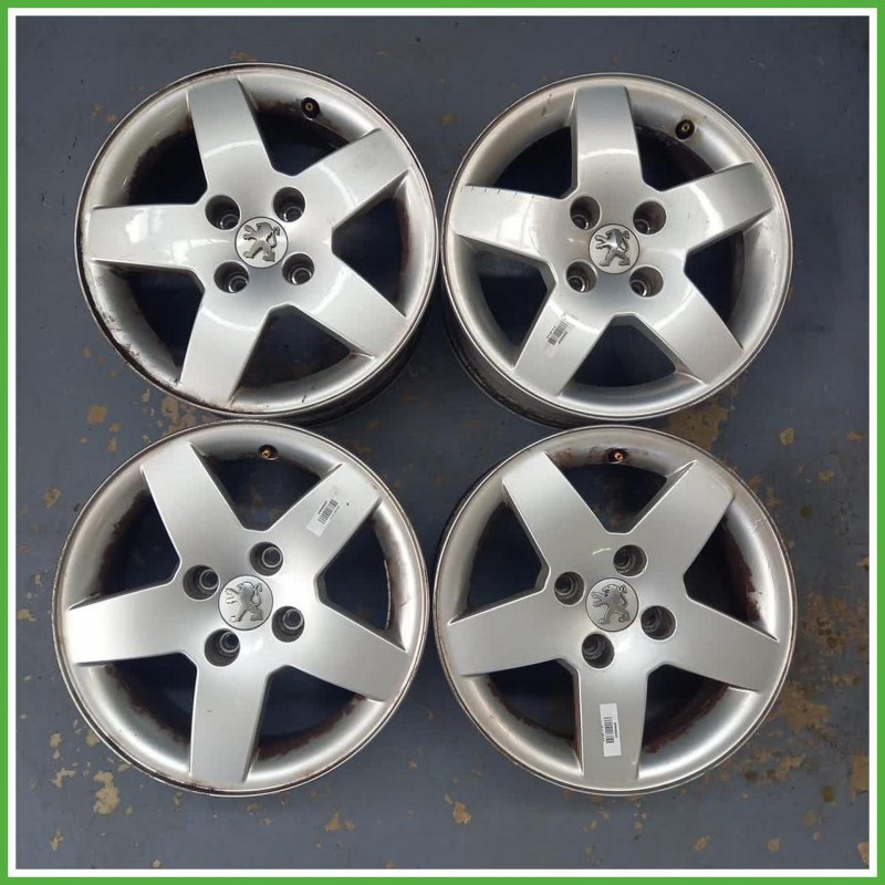 Cerchi in Lega Peugeot 207 SW 15 pollici 15 6.0J 4x108 ET23 4pz 5401P4 Originale Usato