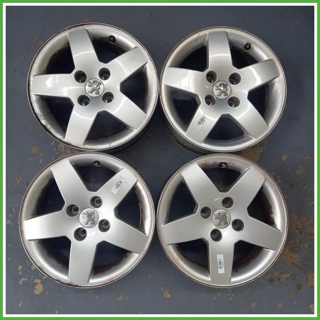 Cerchi in Lega Peugeot 207 SW 15 pollici 15 6.0J 4x108 ET23 4pz 5401P4 Originale Usato
