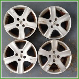 Cerchi in Lega Peugeot 307 CC 16 pollici 16 6.5J 4x108 ET31 4pz 5401Q0 Originale Usato