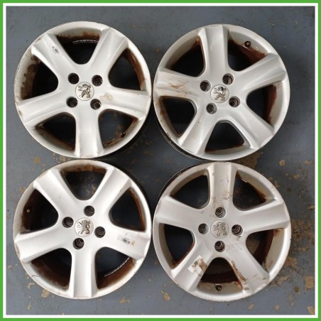 Cerchi in Lega Peugeot 307 CC 16 pollici 16 6.5J 4x108 ET31 4pz 5401Q0 Originale Usato