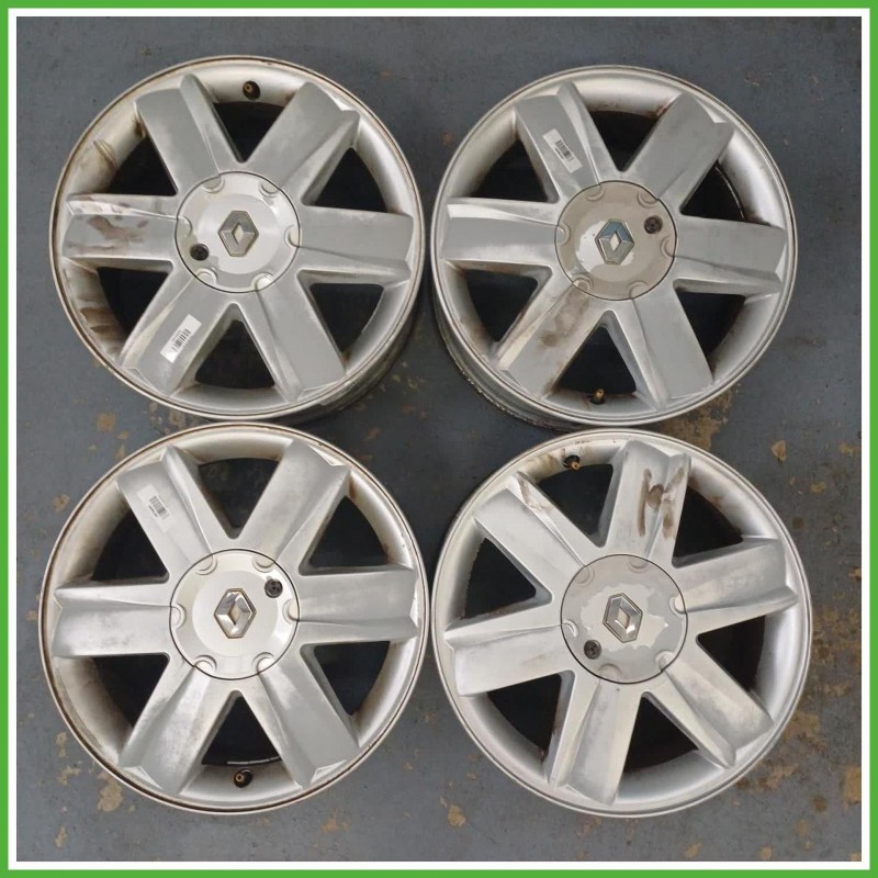 Cerchi in Lega Renault Scenic 2 Serie 16 pollici 16 6.5J 4x100 ET49 4pz 7711223827 Originale Usato