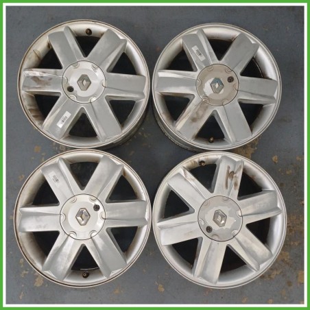 Cerchi in Lega Renault Scenic 2 Serie 16 pollici 16 6.5J 4x100 ET49 4pz 7711223827 Originale Usato