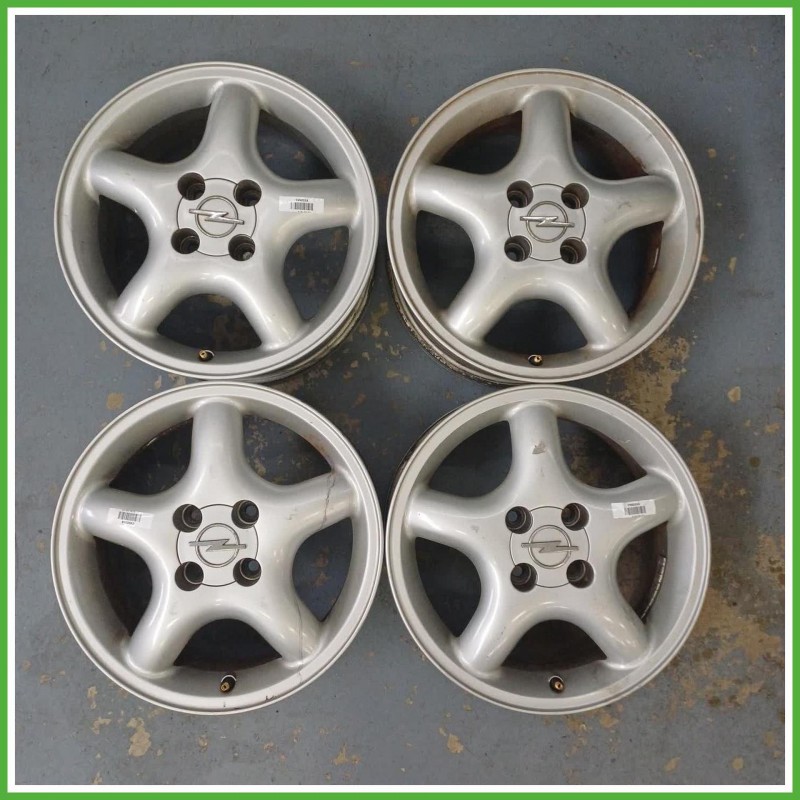 Cerchi in Lega Opel Corsa C 15 pollici 15 6.0J 4x100 ET49 4pz 24407169 Originale Usato
