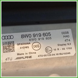 Infotainment Audi A4 8WH Allroad 3.0 TDI 24v. 8W1919605 2016-2019 Alpine 4TU-00122.04