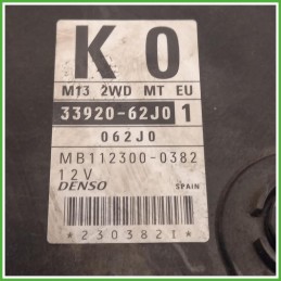 Centralina Motore Iniezione ECU Denso MB112300-0382 Suzuki Swift 4 Serie 1.3 16v. 3392062J02000 Benzina 2005-2011