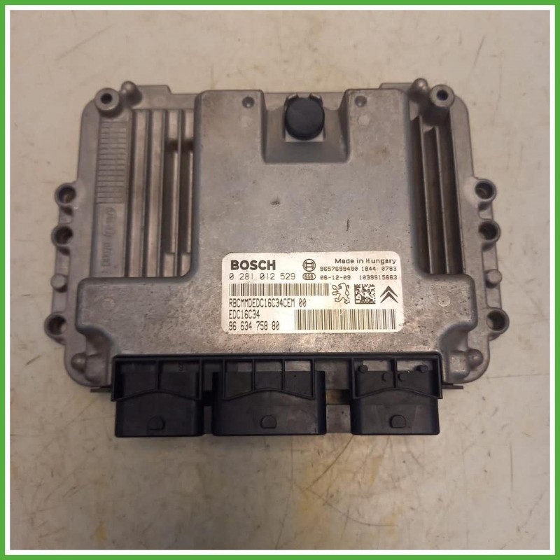 Centralina Motore Iniezione ECU Bosch 0281012529 Citroen C3 1 Serie 1.4 HDi 1943T3 Gasolio 2005-2009