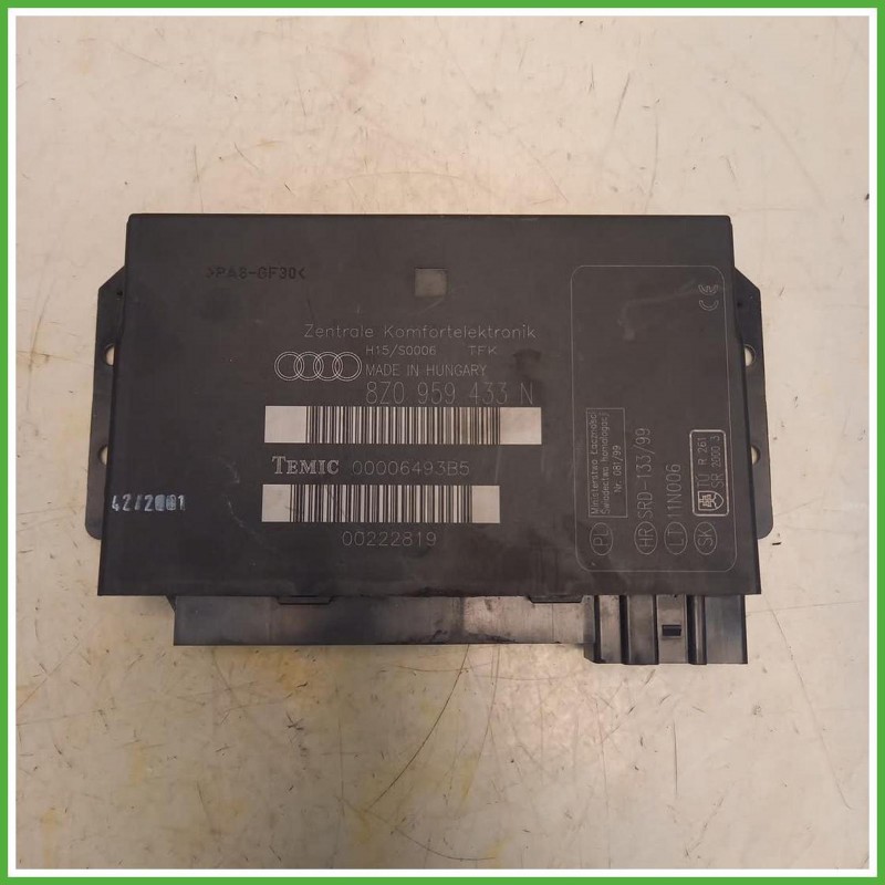 Centralina Confort Abitacolo Temic 6493B5 Audi A2 8Z0 1.4 16v. 8Z0959433R 2000-2002