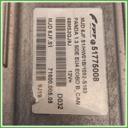 Centralina Motore ECU Magneti Marelli MJD6JF.S1 Fiat Panda 2 Serie 1.3 JTD Multijet 16v. 71794290 Gasolio 2003-2009