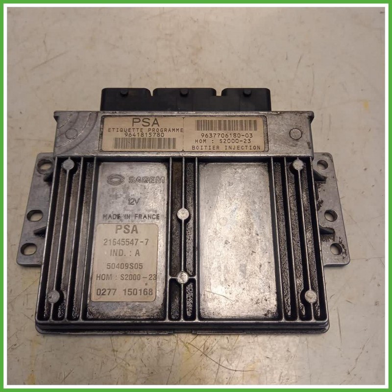 Centralina Motore Iniezione ECU Sagem 21645547-7 Peugeot 206 1.4 1938G1 Benzina 1998-2009