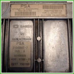 Centralina Motore Iniezione ECU Sagem 21645547-7 Peugeot 206 1.4 1938G1 Benzina 1998-2009
