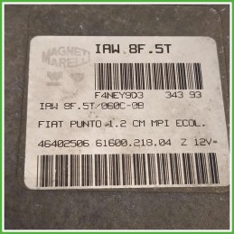 Centralina Motore Iniezione ECU Magneti Marelli IAW8F.5T Fiat Punto 1 Serie 1.2 75 ELX Star 46521697 Benzina 1996-1998