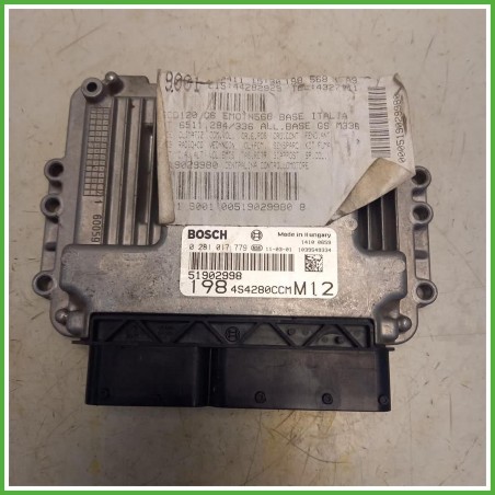 Centralina Motore Iniezione ECU Bosch 0281017779 Fiat Bravo 2 Serie 1.6 JTD 16v. 51902998 Gasolio 2010-2014