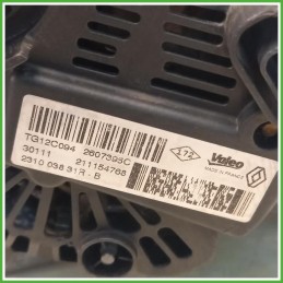 Alternatore Valeo TG12C094 Dacia Duster 1 Serie 231008017R 2010-2013